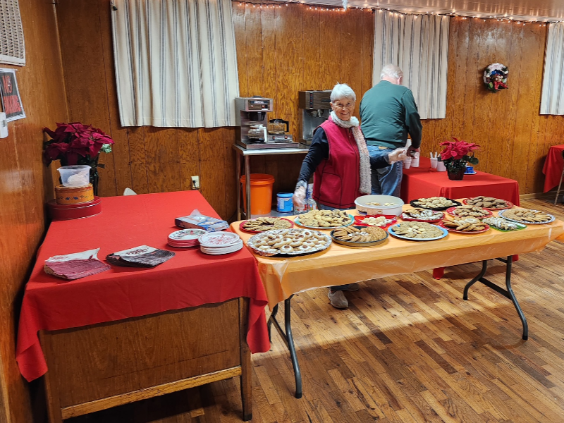 Christmas Cookies at the Freeman Community Building.